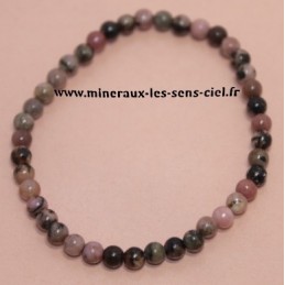 Bracelet Boules 4mm Rhodonite