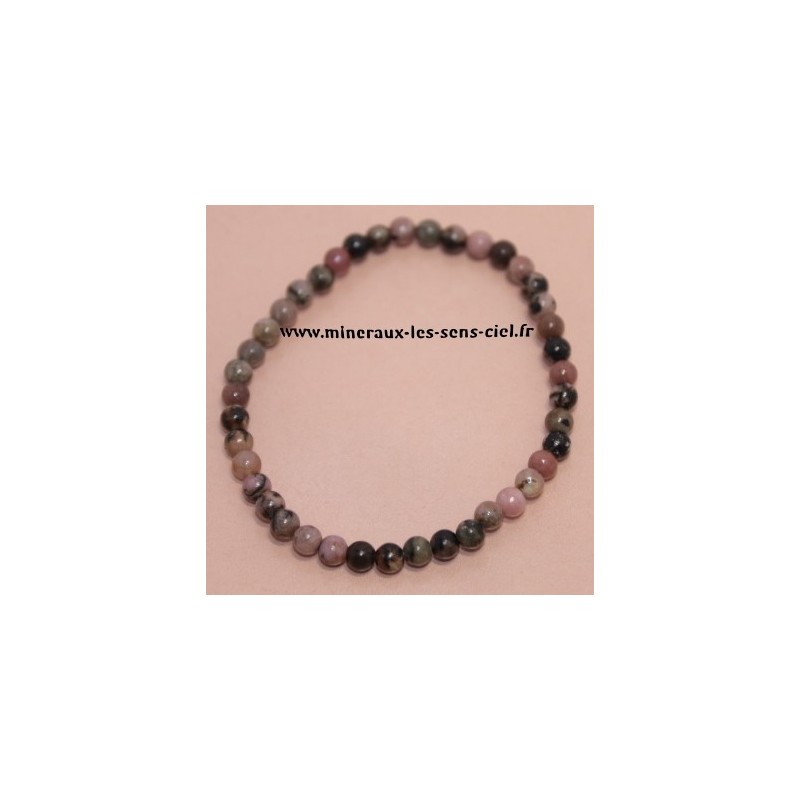 Bracelet Boules 4mm Rhodonite