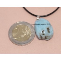 Pendentif Larimar pierre roulée