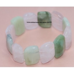 Bracelet Large Jade - Quartz Rose - Serpentine