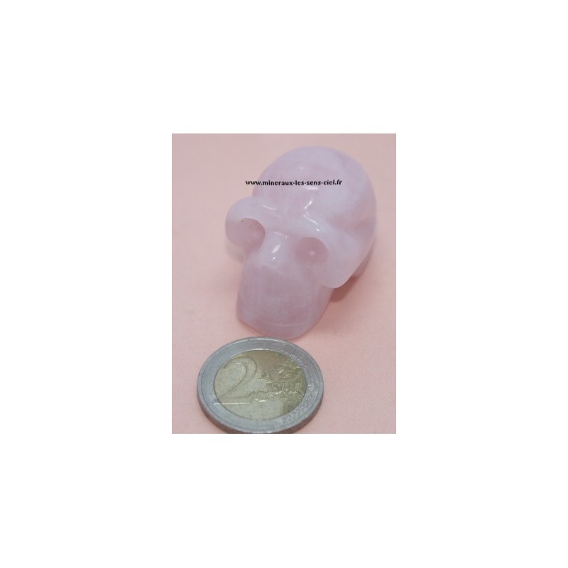 Tête de Mort Quartz Rose 42grs