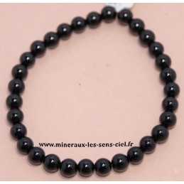 Bracellet Boules 6mm Spinelle Noire