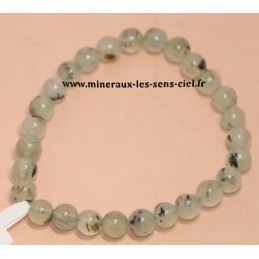 Bracelet boules 6mm pierre Prehnite