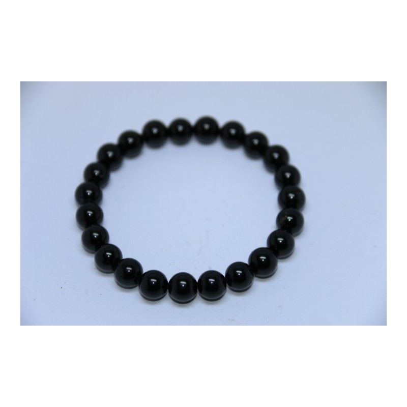 Bracelet Boules 8mm Tormaline Noire