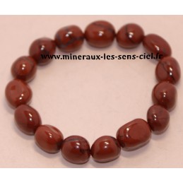 Bracelet Nuggets Jaspe Rouge