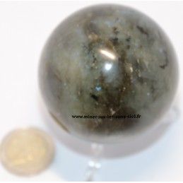 Sphère en pierre labradorite du Madagascar