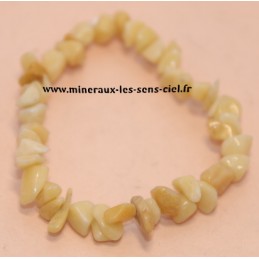 Bracelet baroque pierre jade jaune