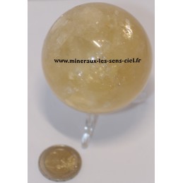Sphère pierre calcite Miel diamètre 65mm