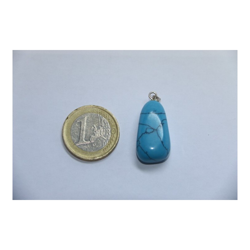 Pendentif Turquoise pierre roulée