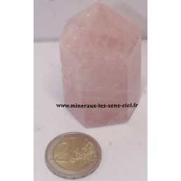 pointe de quartz Rose poli du Madagascar