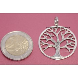 Pendentif argent Arbre de Vie diamètre 30mm