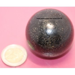 Sphère ou boule pierre tourmaline brute poli