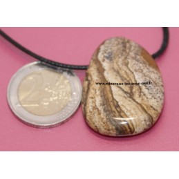 Pendentif galet Jaspe paysage