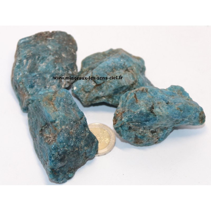 Apatite Bleue pierre brute, belle qualité
