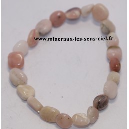Bracelet nuggets pierre opale des Andes Rose