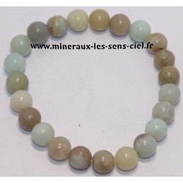 Bracelet boules 8mm pierre amazonite