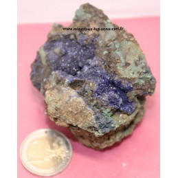 Bloc de pierre Azurite Malachite brute