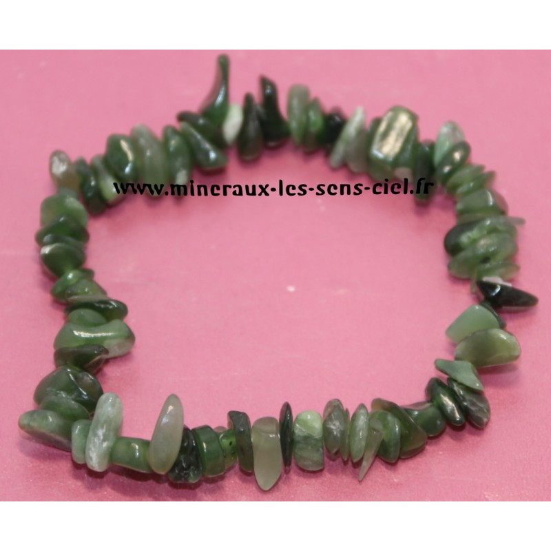 Bracelet Baroque pierre de Jade Néphrite