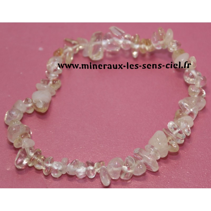 Bracelet baroque pierre Citrine du Brésil