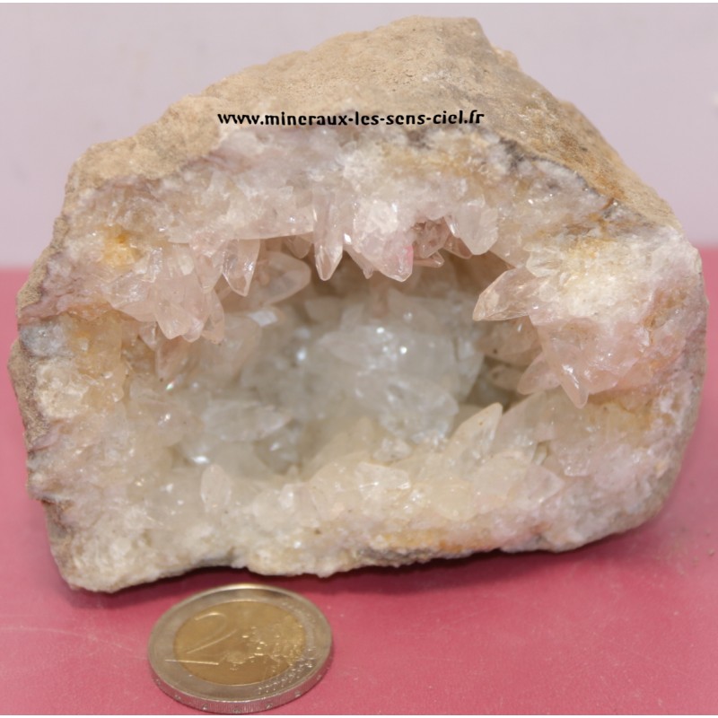 Géode Calcite Blanche Brute 495grs