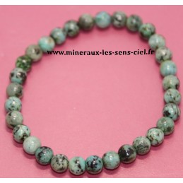 Bracelet boules 6mm pierre Chrysocolle