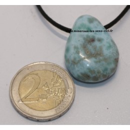 Pendentif goutte pierre Larimar