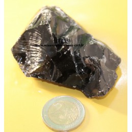 Obsidienne pierre brute fumé du brésil 105grs
