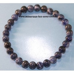 Bracelet boules 6mm pierre sodalite poli