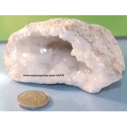Paire de géode cristal de roche brute du Maroc