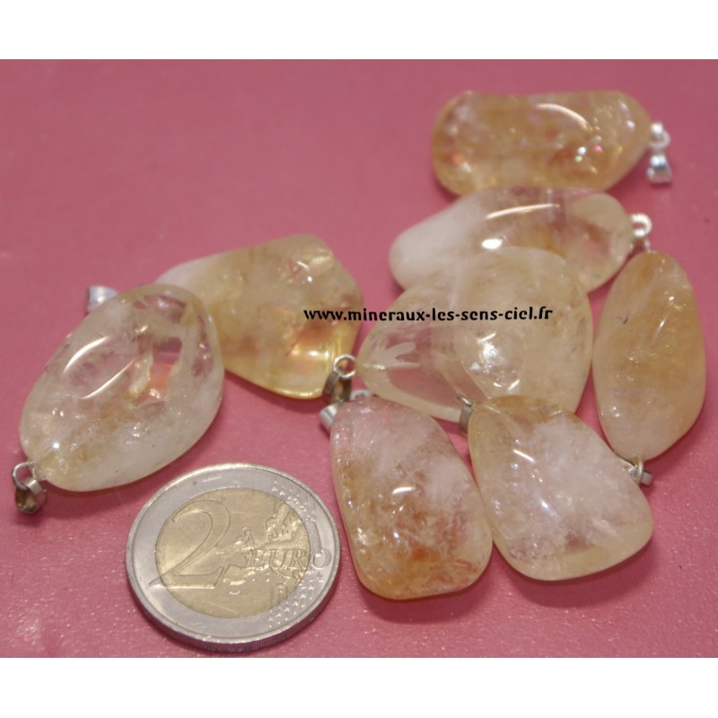 Pendentif Citrine Naturelle – Énergie Positive, Abondance Et Vitalité – Jaune Soleil