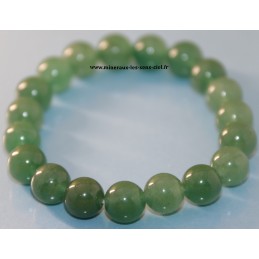 Bracelet boules 10mm pierre aventurine verte