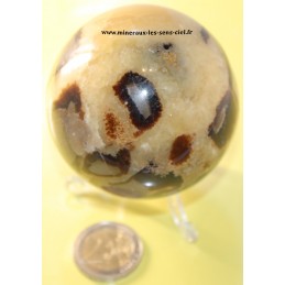 Sphère ou boule pierre Septaria poli