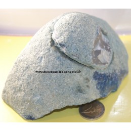 Géode pierre Agate bleue pierre brut poli