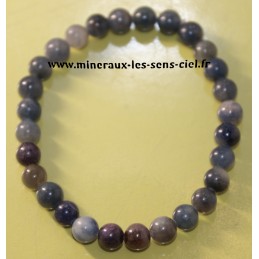 bracelet boules 6mm pierre de saphir