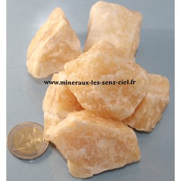 petit bloc de pierre calcite orange