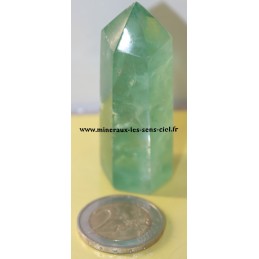 pointe pierre fluorite verte poli