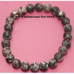 bracelet boules 8mm pierre turritella