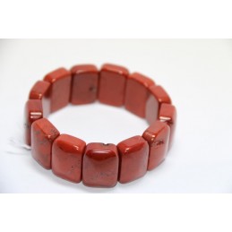 Bracelet plaquette large Jaspe Rouge