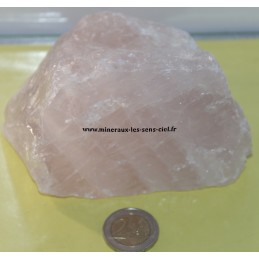 bloc de pierre quartz rose brut qualité extra