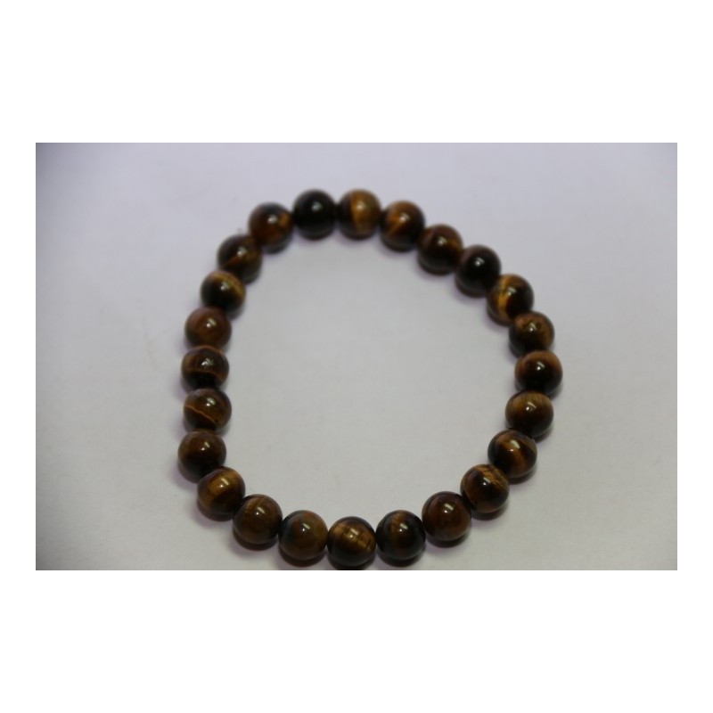 Bracelet Boules 8mm Oeil de Tigre