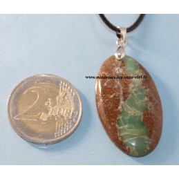 pendentif ovale pierre chrysoprase