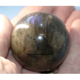 sphère pierre labradorite poli du Madagascar