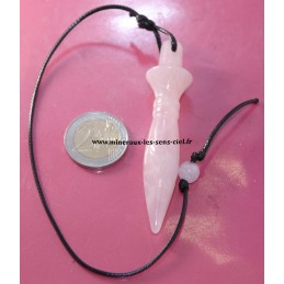 Pendule Egyptien Thot pierre quartz rose