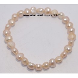 Bracelet perles Biwa coquillage