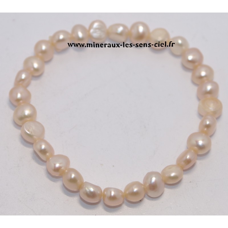 Bracelet perles Biwa coquillage