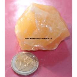 calcite orange pierre brute