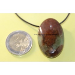 Pendentif chrysoprase galet pierre roulée