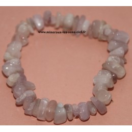 Bracelet baroque kunzite poli