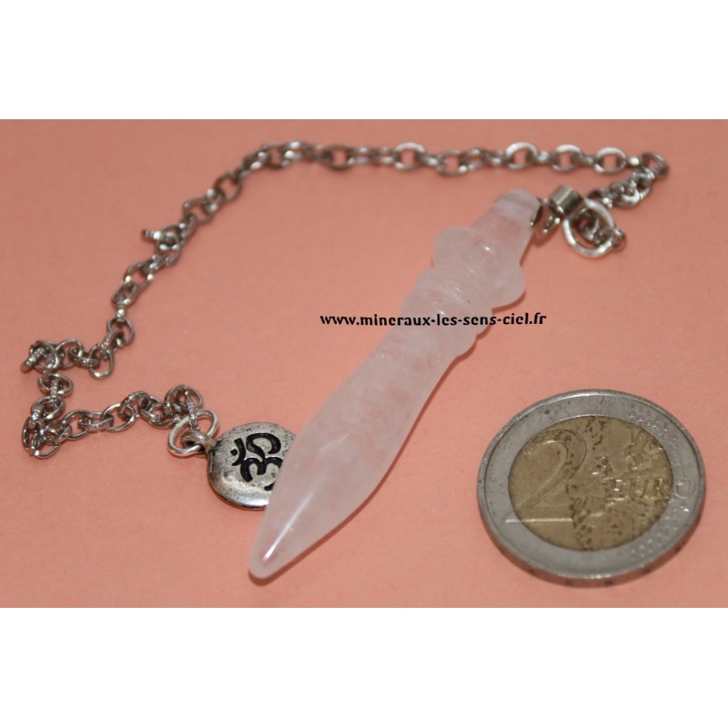 Pendule Egyptien mini thot pierre quartz ou cristal de roche