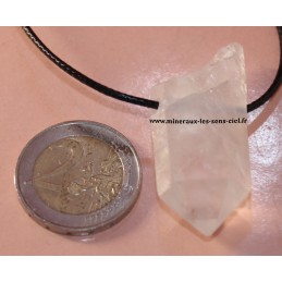 pendentif pointe quartz brut